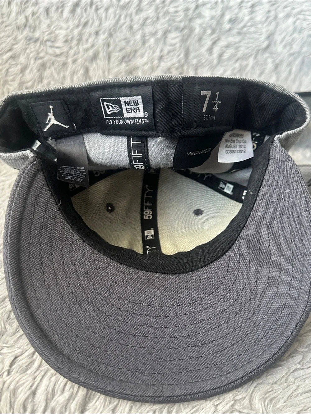 Jordan Gray 7 1/4 fitted Hat & Gray 23 Visor